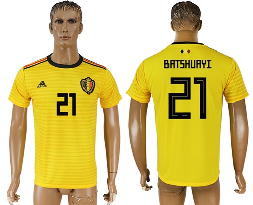 Belgium #21 Batshuayi Away Soccer Country Jersey